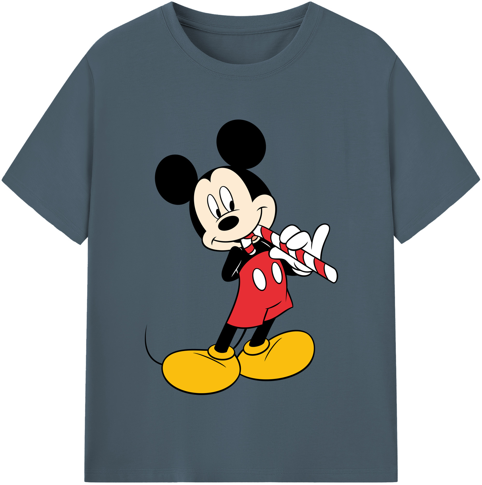 （画像用） ミッキーマウス Mickey Mouse 綿100％半袖Tシャツ（フロントプリント）